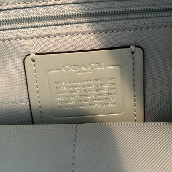 Coach Aqua Leather Tote - Picture 6 of 9